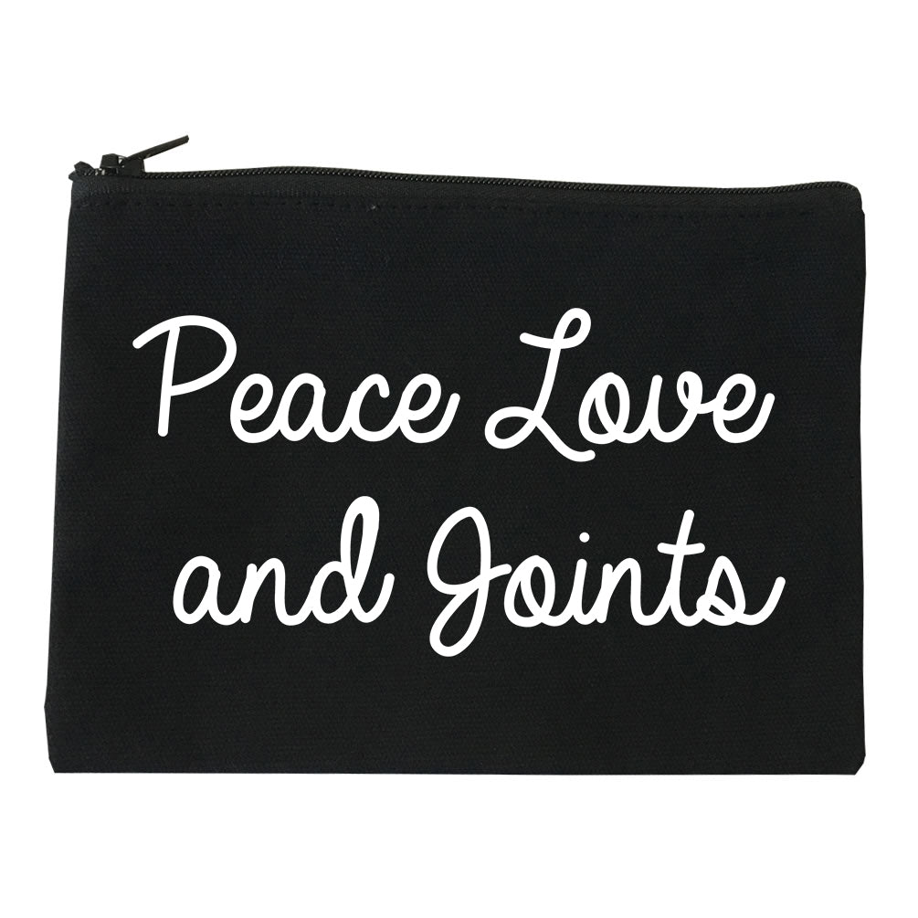 Peace Love Joints Weed 420 Makeup Bag Red