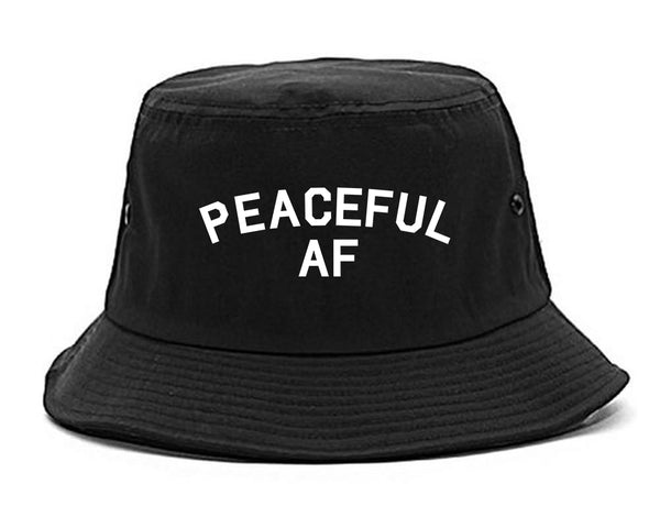 Peaceful AF Namaste Bucket Hat Black