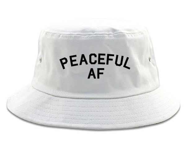 Peaceful AF Namaste Bucket Hat White