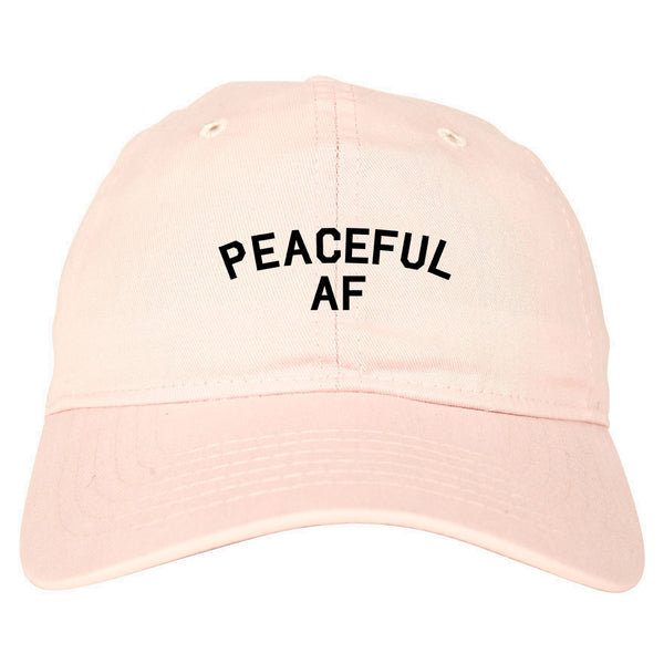 Peaceful AF Namaste Dad Hat Pink