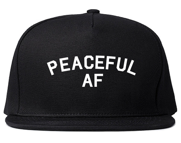 Peaceful AF Namaste Snapback Hat Black