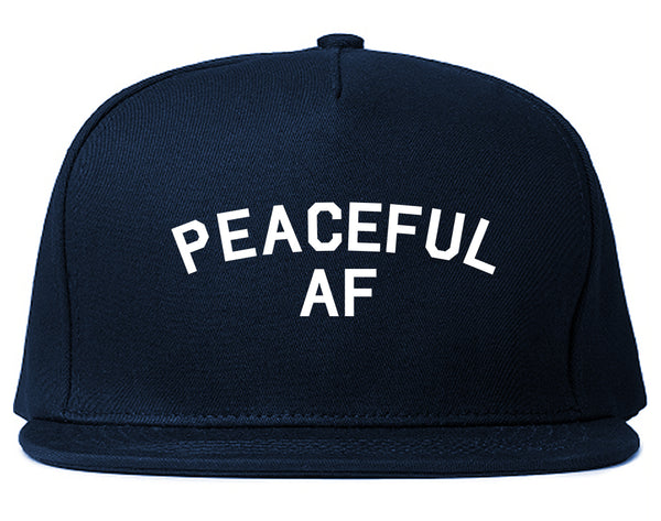 Peaceful AF Namaste Snapback Hat Blue
