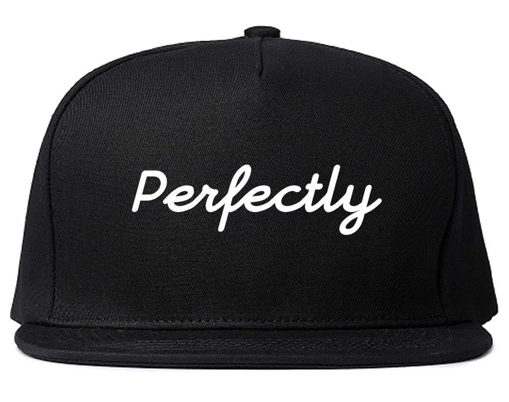 Perfectly Script Chest Snapback Hat Black
