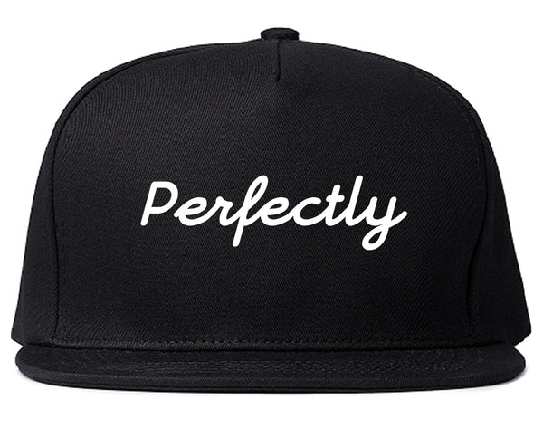Perfectly Script Chest Snapback Hat Black