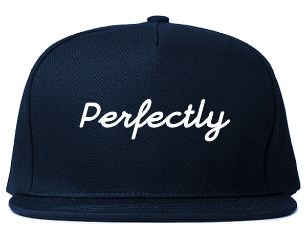 Perfectly Script Chest Snapback Hat Blue