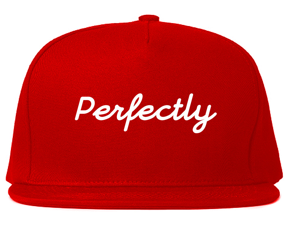 Perfectly Script Chest Snapback Hat Red