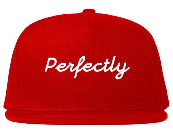 Perfectly Script Chest Snapback Hat Red