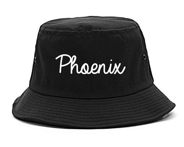 Phoenix Arizona Script Chest black Bucket Hat