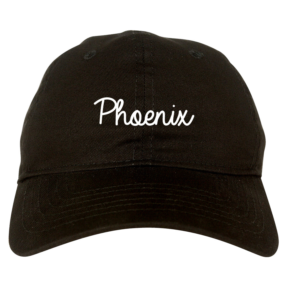 Phoenix Arizona Script Chest black dad hat