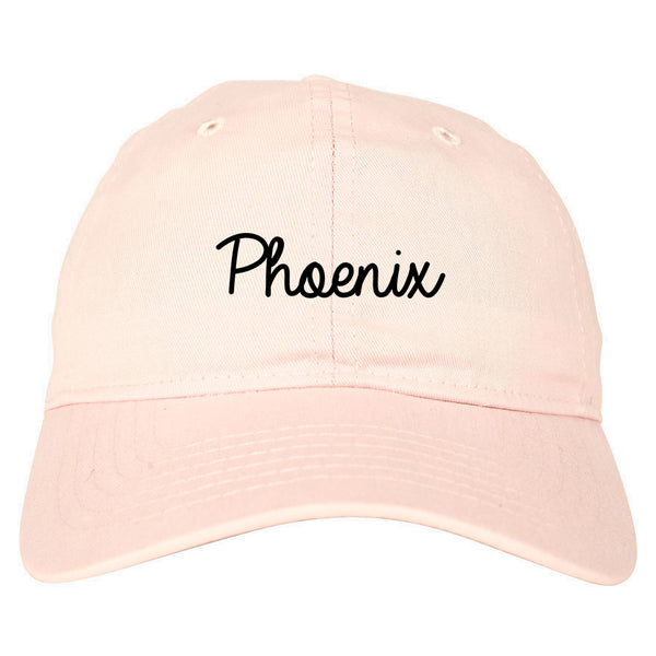 Phoenix Arizona Script Chest pink dad hat