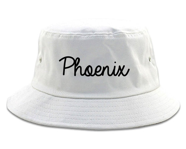 Phoenix Arizona Script Chest white Bucket Hat