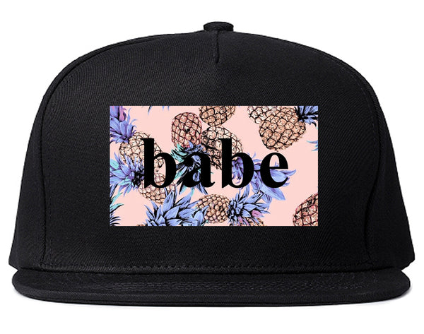 Pineapple Babe Fruit Black Snapback Hat