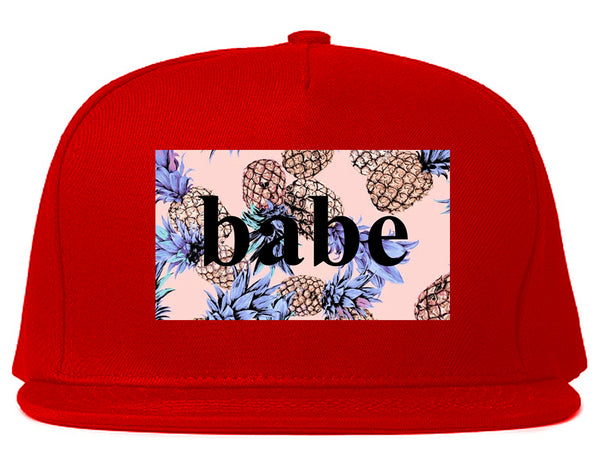 Pineapple Babe Fruit Red Snapback Hat