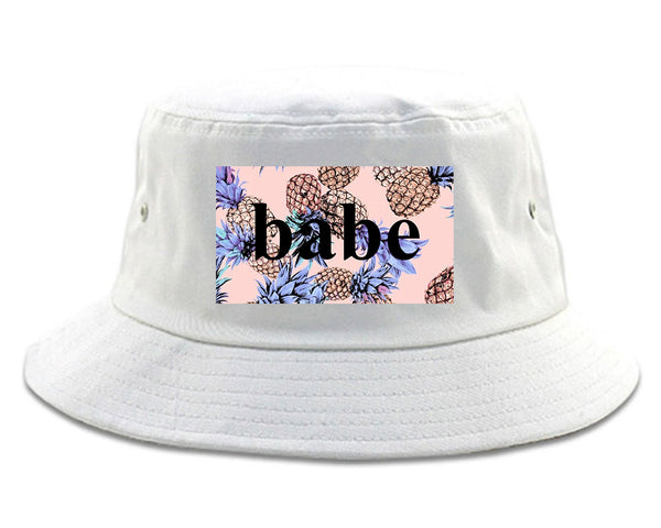 Pineapple Babe Fruit white Bucket Hat