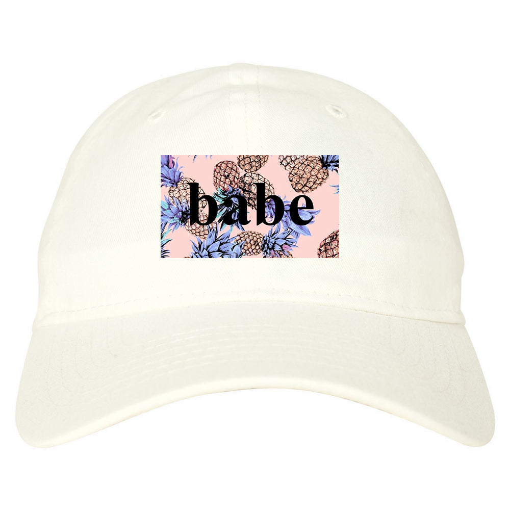 Pineapple Babe Fruit white dad hat