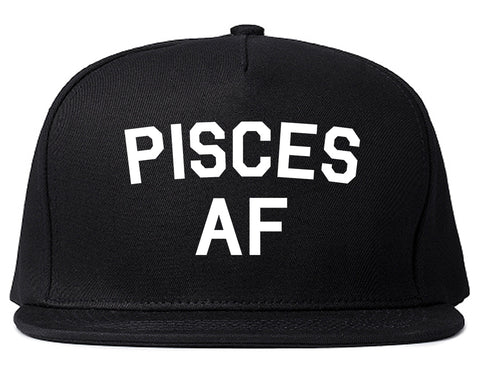 Pisces AF Astrology Sign Black Snapback Hat