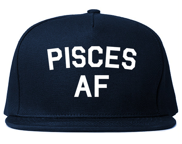Pisces AF Astrology Sign Blue Snapback Hat