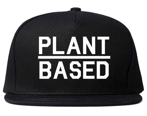Plant Based Green Vegan Black Snapback Hat
