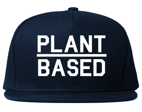 Plant Based Green Vegan Blue Snapback Hat