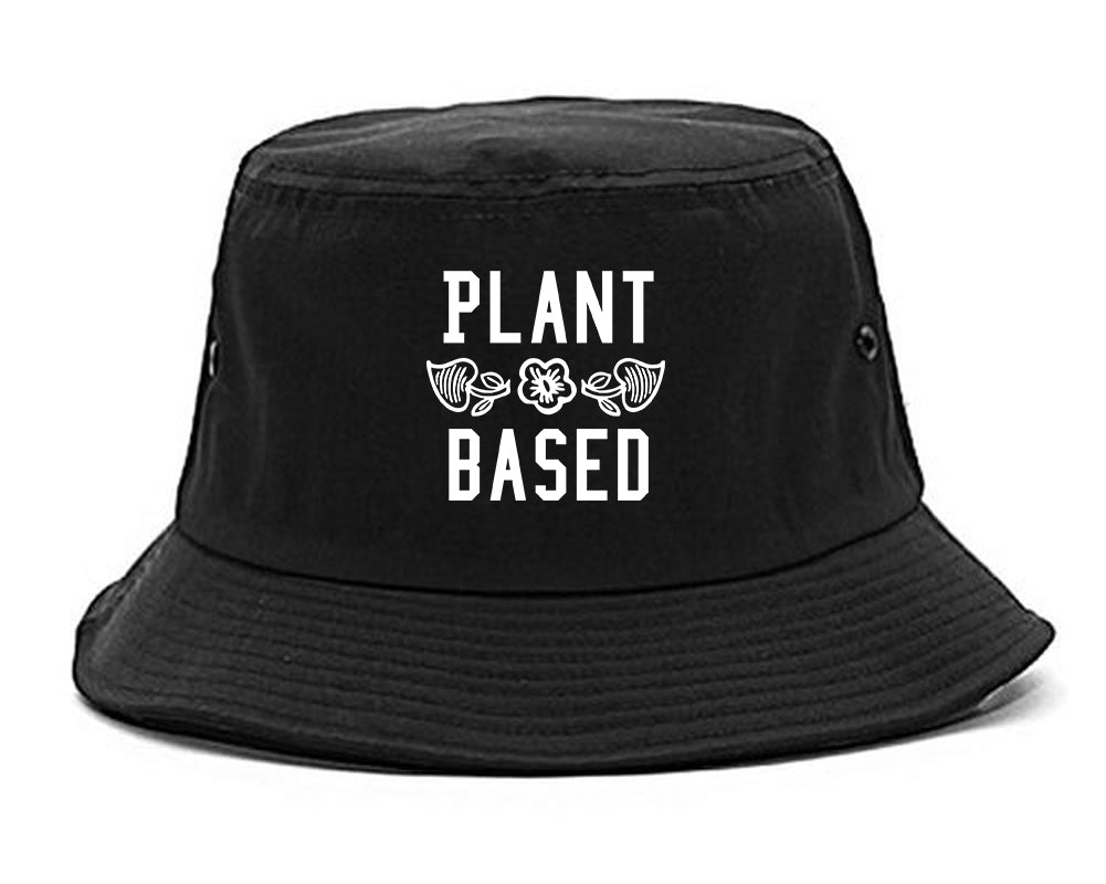 Plant Based Vegan No Meat Black Bucket Hat