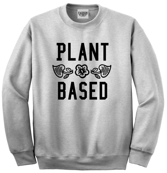 Plant Based Vegan No Meat Grey Crewneck Sweatshirt