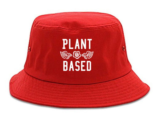 Plant Based Vegan No Meat Red Bucket Hat
