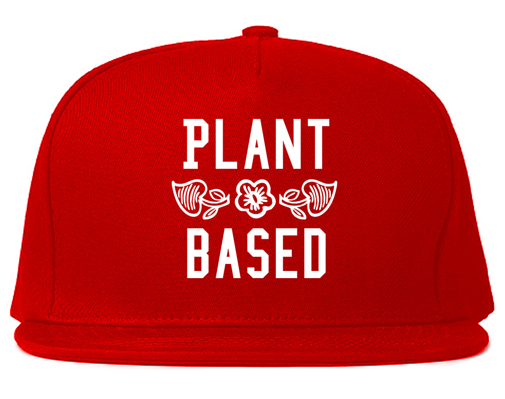 Plant Based Vegan No Meat Red Snapback Hat
