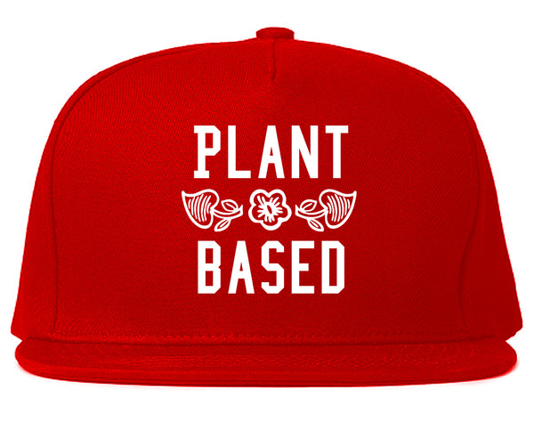 Plant Based Vegan No Meat Red Snapback Hat