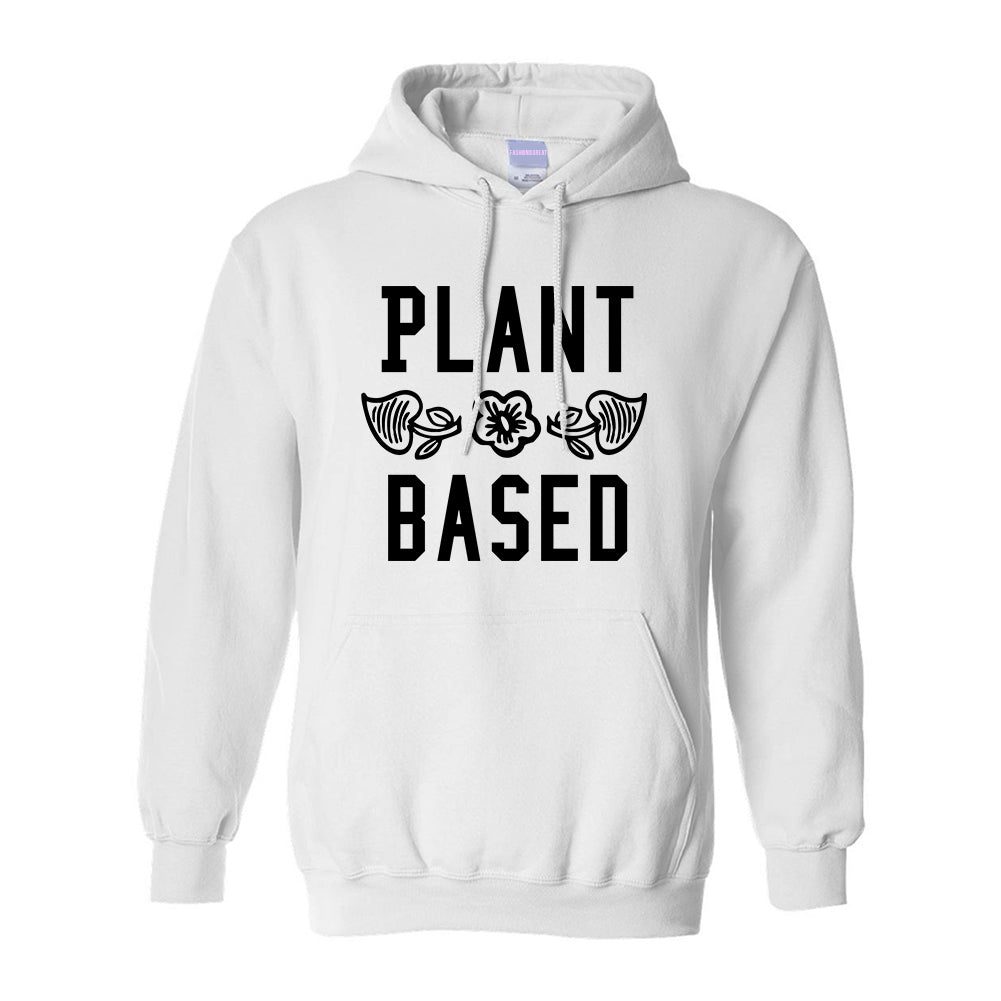 Plant Based Vegan No Meat White Pullover Hoodie