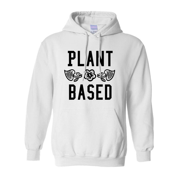 Plant Based Vegan No Meat White Pullover Hoodie