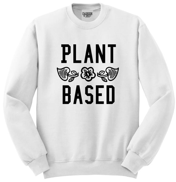 Plant Based Vegan No Meat White Crewneck Sweatshirt