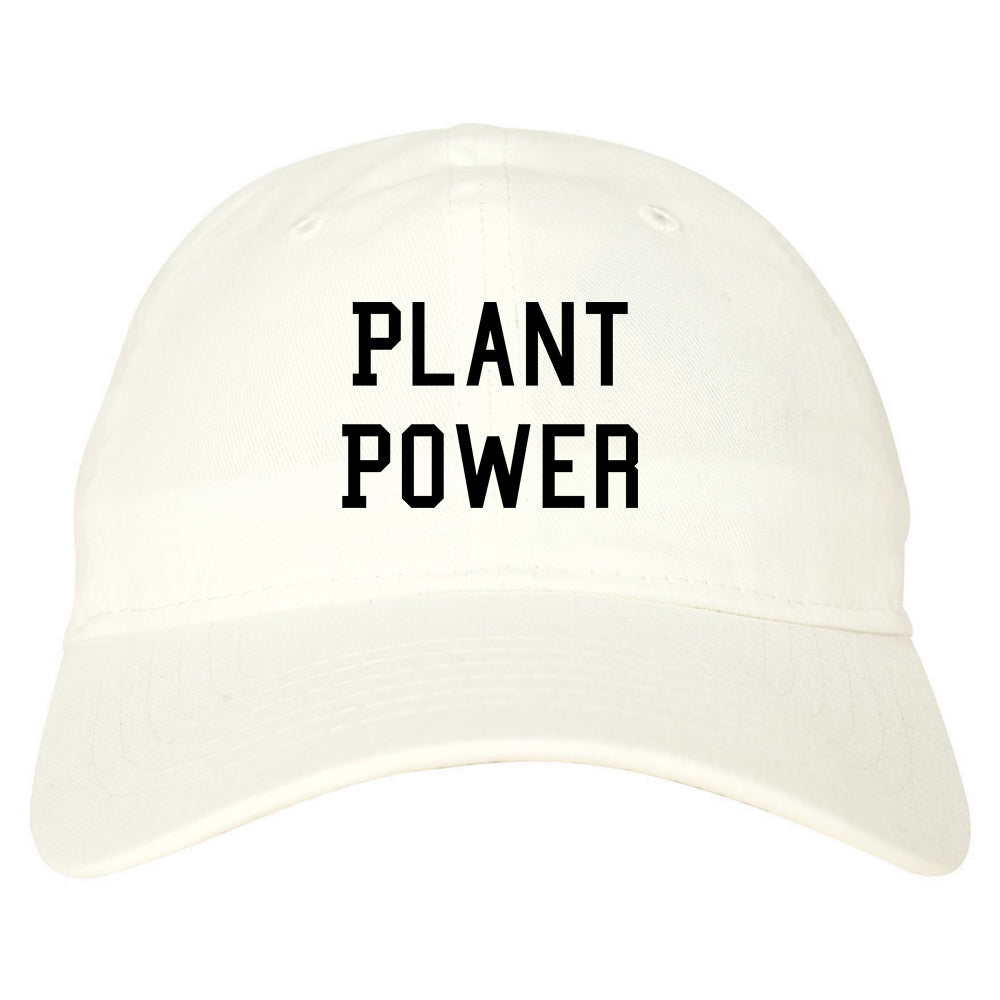 Plant Power Dad Hat White