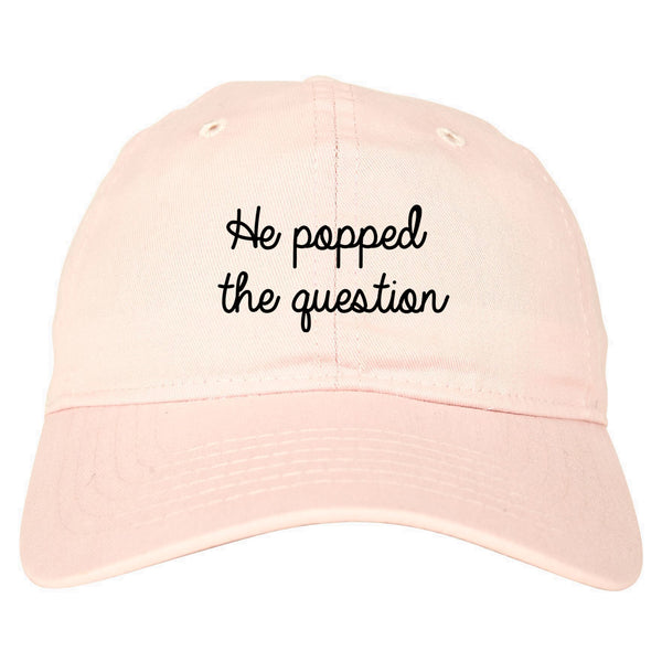Popped Question Bride Proposal pink dad hat