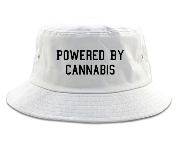 Powered By Cannabis Bucket Hat White