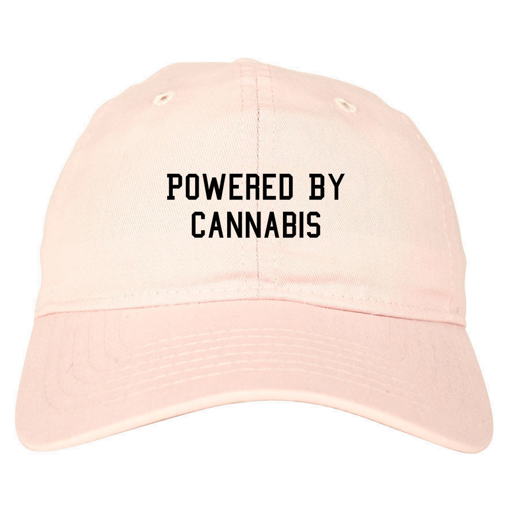 Powered By Cannabis Dad Hat Pink