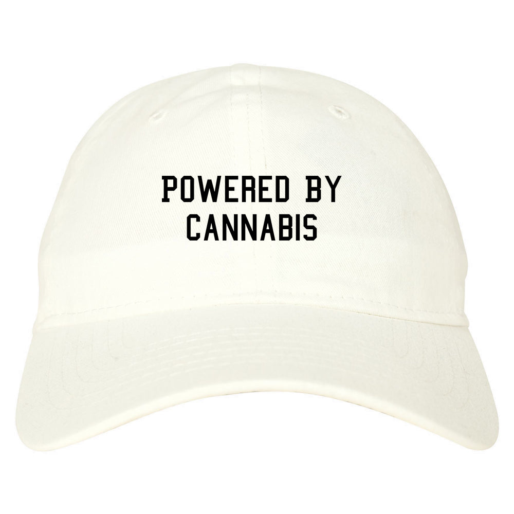 Powered By Cannabis Dad Hat White