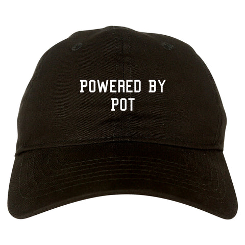 Powered By Pot Dad Hat Black