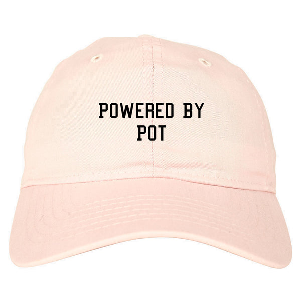 Powered By Pot Dad Hat Pink