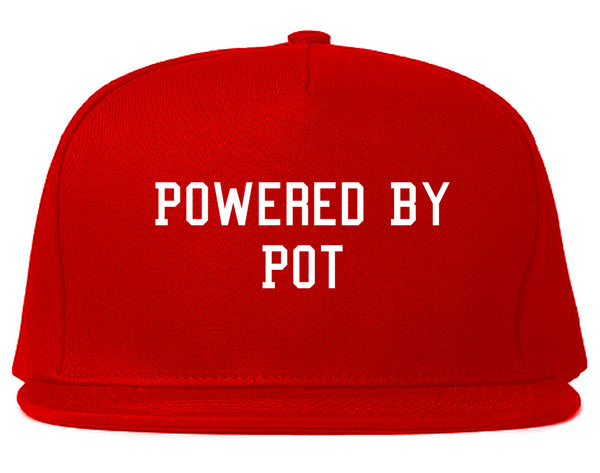 Powered By Pot Snapback Hat Red