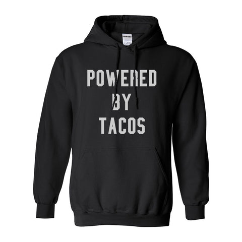 Powered By Tacos Black Pullover Hoodie