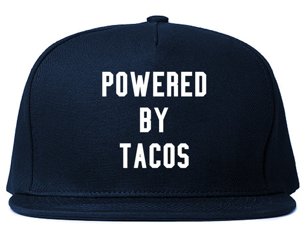 Powered By Tacos Blue Snapback Hat