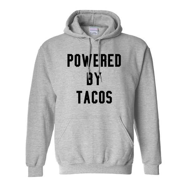 Powered By Tacos Grey Pullover Hoodie