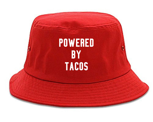 Powered By Tacos Red Bucket Hat