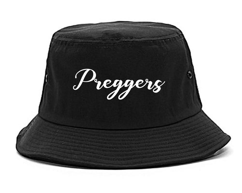 Preggers Pregnant black Bucket Hat