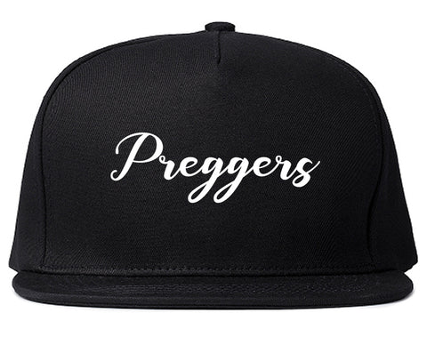 Preggers Pregnant Black Snapback Hat