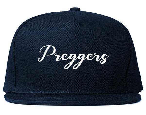 Preggers Pregnant Blue Snapback Hat