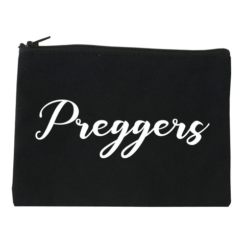 Preggers Pregnant black Makeup Bag