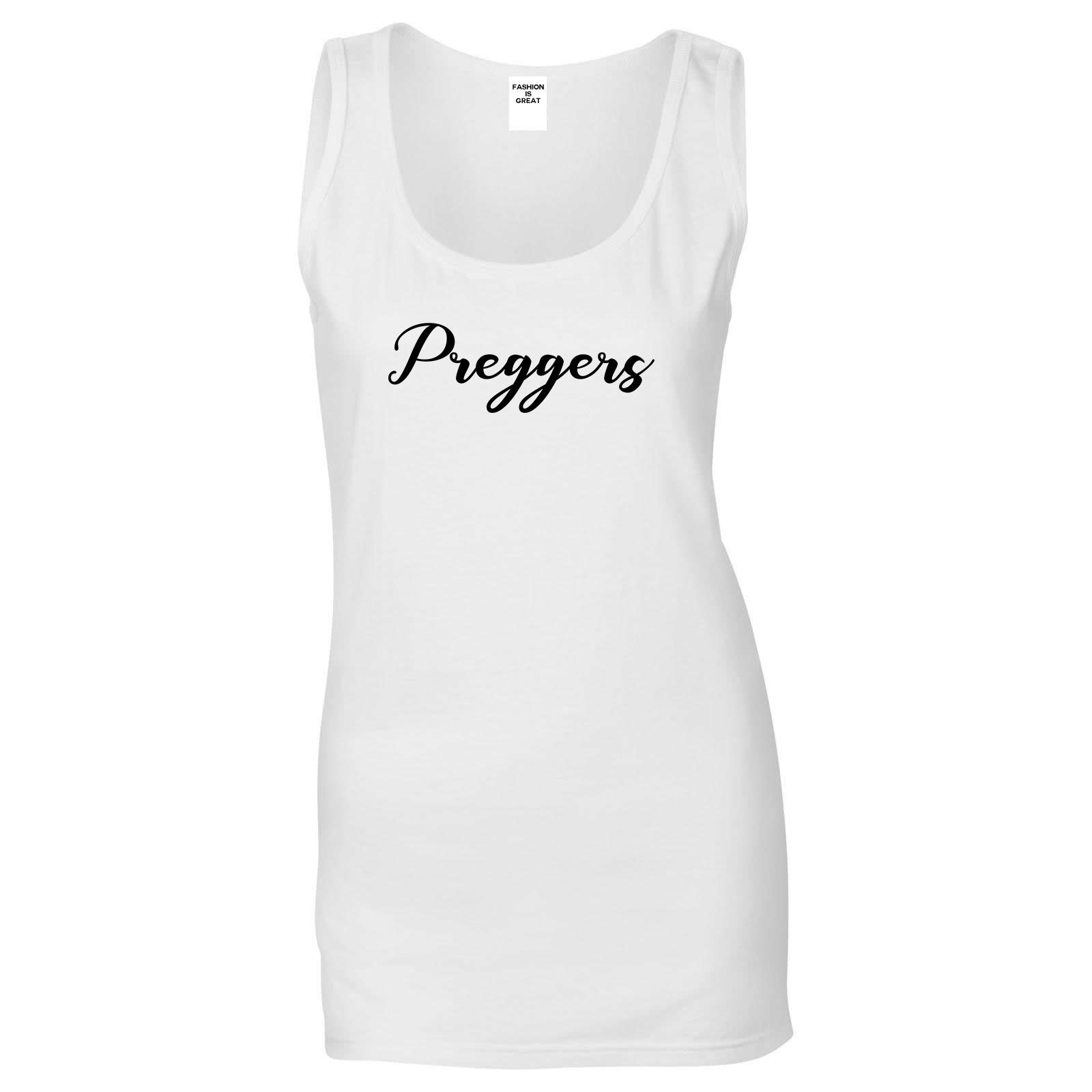 Preggers Pregnant White Womens Tank Top