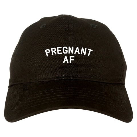 Pregnant AF Mom Black Dad Hat