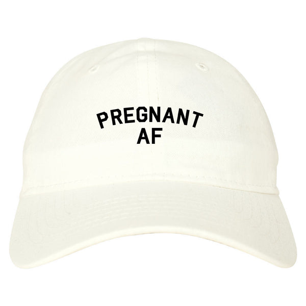 Pregnant AF Mom White Dad Hat
